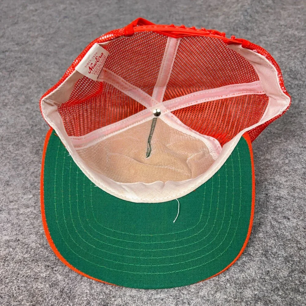 Vintage Miami Dolphins Mens Hat Snapback Orange Trucker New Era Football NFL Cap